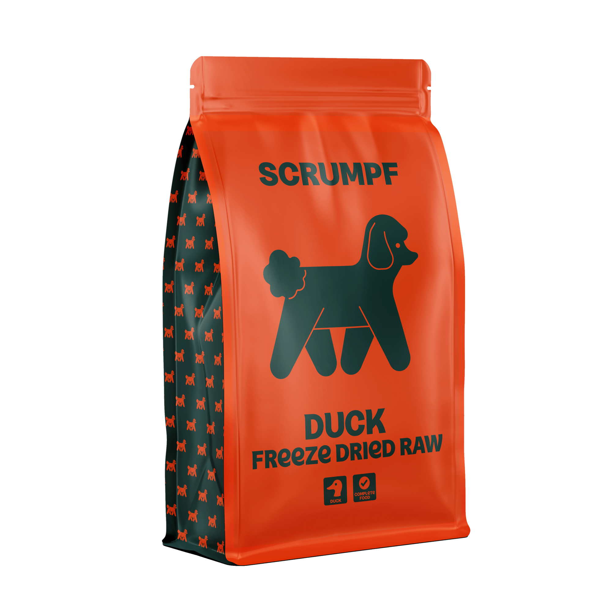 Aliment complet lyophilisé au canard cru
